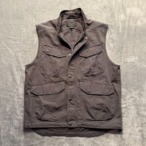 Rag & Bone Mens Medium Ripstop Utility Vest Gray